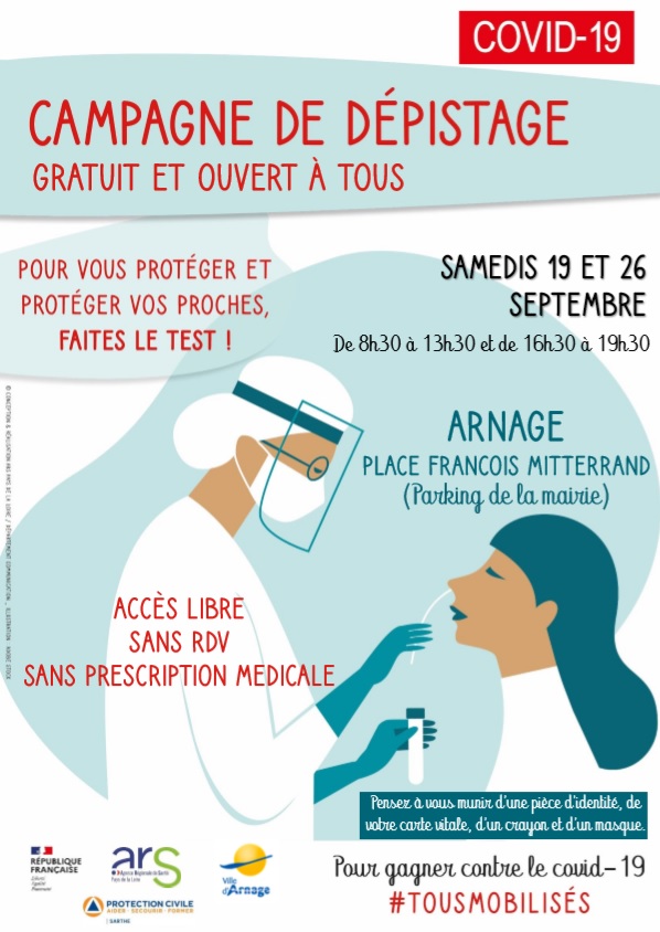 COVID-19_Dépistage_Septembre_affiche_ARNAGE